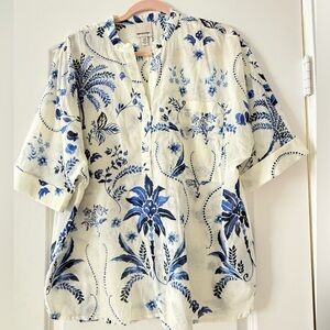 H&M Industry linen tropical shirt. Size L NWOT